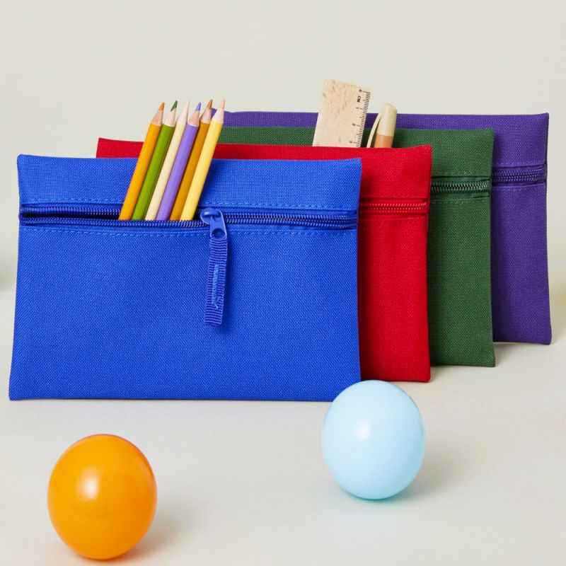 Trousse en polyester avec fermeture éclair