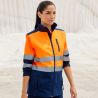 Gilet Softshell bicolore 3 couches haute-visibilité, bandes réfléchissantes, 280 g/m²