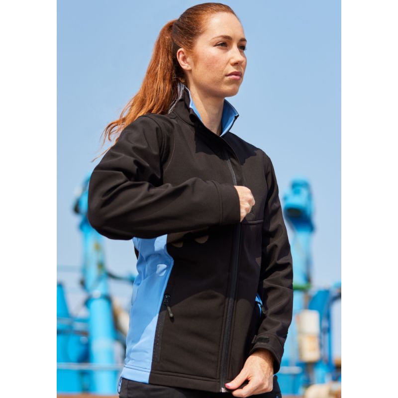 Blouson Softshell 3 couches bicolore avec 5 poches, 280 g/m²