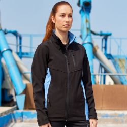 Blouson Softshell 3 couches bicolore avec 5 poches, 280 g/m²