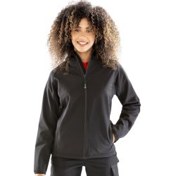 Veste softshell femme 3 couches en polyester recyclé, capuche réglable, 290 g/m²