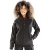 Veste softshell femme 3 couches en polyester recyclé, capuche réglable, 290 g/m²