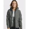 Veste softshell femme 3 couches capuche amovible NO LABEL, 310 g/m²
