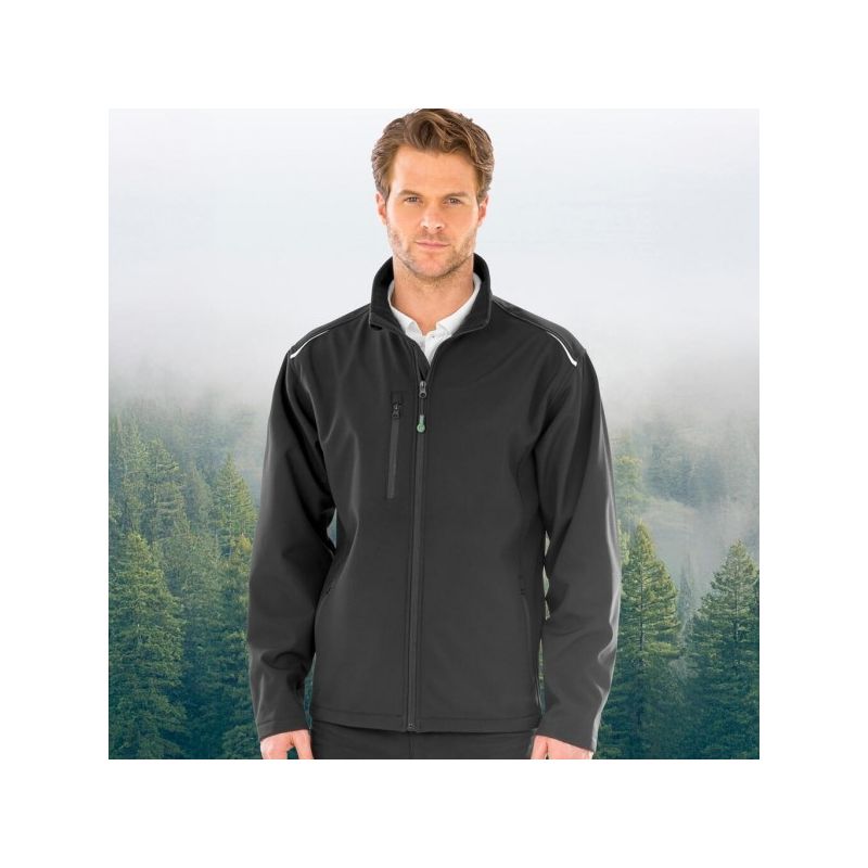 Veste softshell 3 couches imperméable en polyester recyclé, 300 g/m²