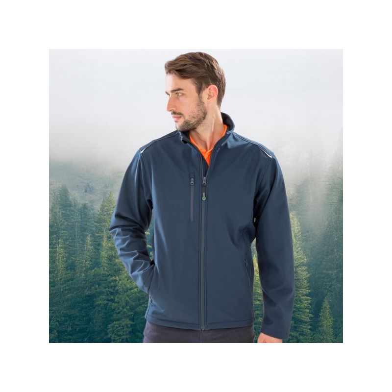 Veste softshell 3 couches imperméable en polyester recyclé, 300 g/m²