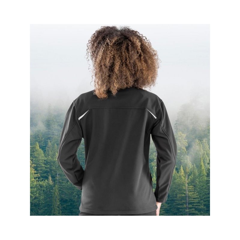 Veste softshell femme 3 couches imperméable en polyester recyclé, 300 g/m²