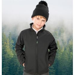 Veste softshell enfant 2 couches imperméable en polyester recyclé, 280 g/m²