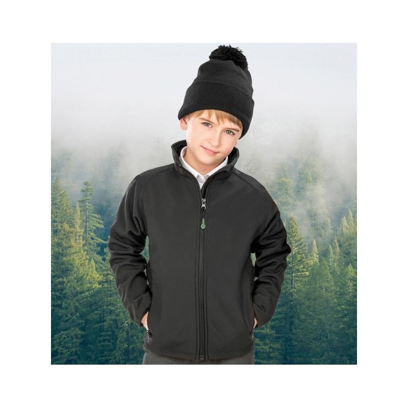 Veste softshell enfant 2 couches imperméable en polyester recyclé, 280 g/m²