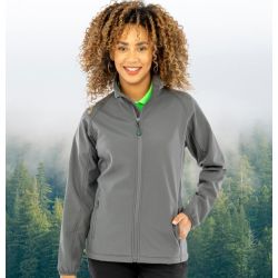 Veste softshell femme 2 couches imperméable en polyester recyclé, 280 g/m²