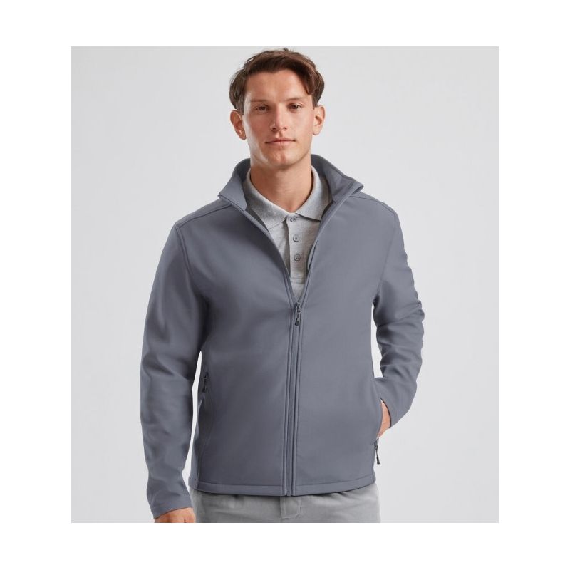 Veste softshell 2 couches traitement déperlant, doublure en micropolaire, 290 g/m²