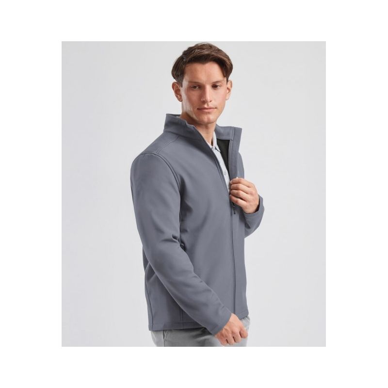 Veste softshell 2 couches traitement déperlant, doublure en micropolaire, 290 g/m²