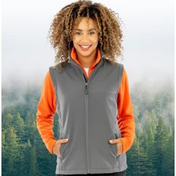 Bodywarmer femme softshell 2 couches recyclé coupe ajustée, 280 g/m²