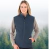 Bodywarmer femme softshell 2 couches recyclé coupe ajustée, 280 g/m²