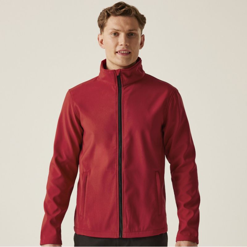 Veste Softshell homme 2 couches polyester imprimable, coupe-vent, 265 g/m²