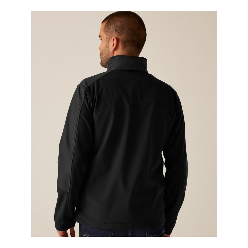 Veste softshell homme 3 couches hydrofuge respirant, capuche intégrée, 300 g/m²