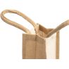 Sac laminé en jute et coton avec anses renforcées, parfait pour les bouteilles