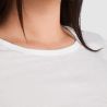 T-shirt femme sublimation manches courtes en polyester touché coton, 150 g/m²
