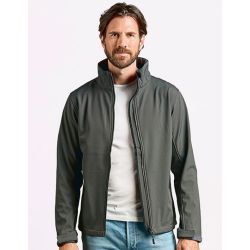 Veste softshell homme col montant respirant et résistant à l'eau, 310 g/m²