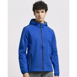 Veste softshell 3 couches légère homme à capuche imperméable, respirante, 260 g/m²