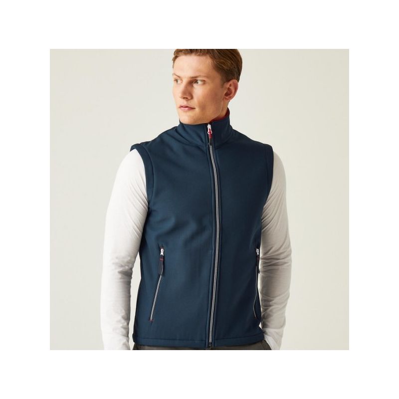 Bodywarmer Softshell recyclé 2 couches coupe-vent, doublure polaire, 270 g/m²