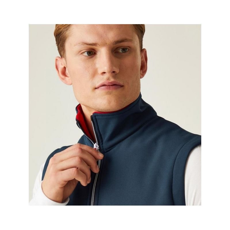 Bodywarmer Softshell recyclé 2 couches coupe-vent, doublure polaire, 270 g/m²