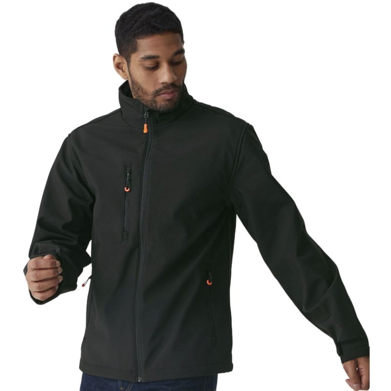 Veste chauffante softshell imperméable à capuche avec technologie thermique