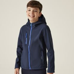 Veste Softshell enfant intérieur en polaire recyclée coupe-vent, déperlant, avec capuche