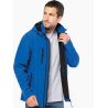 Veste Softshell 3 couches chaude à capuche avec manches amovibles, 300 g/m²