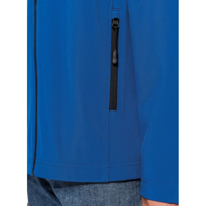 Veste Softshell 3 couches chaude à capuche avec manches amovibles, 300 g/m²