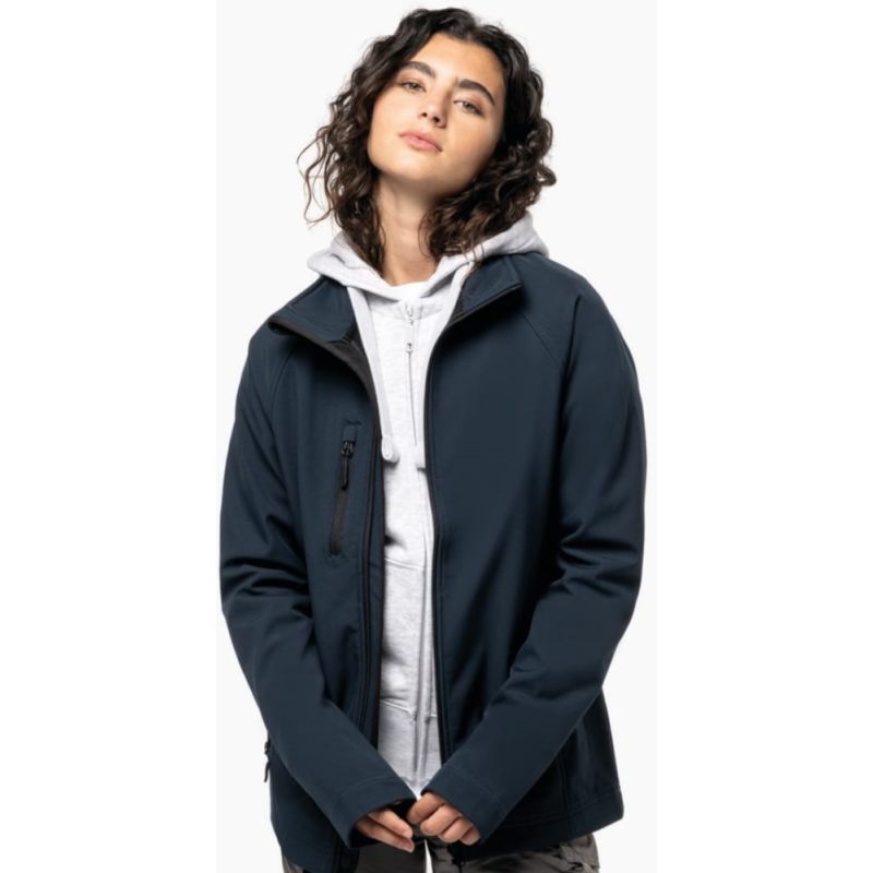 Veste softshell écoresponsable 3 couches technique respirante et imperméable, 300 g/m² 