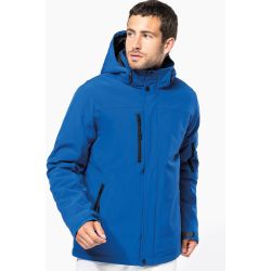 Parka softshell 3 couches matelassées doublées à capuche amovible