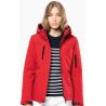 Parka femme softshell 3 couches matelassées doublées à capuche amovible