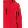 Parka femme softshell 3 couches matelassées doublées à capuche amovible