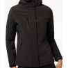 Parka femme softshell 3 couches matelassées doublées à capuche amovible