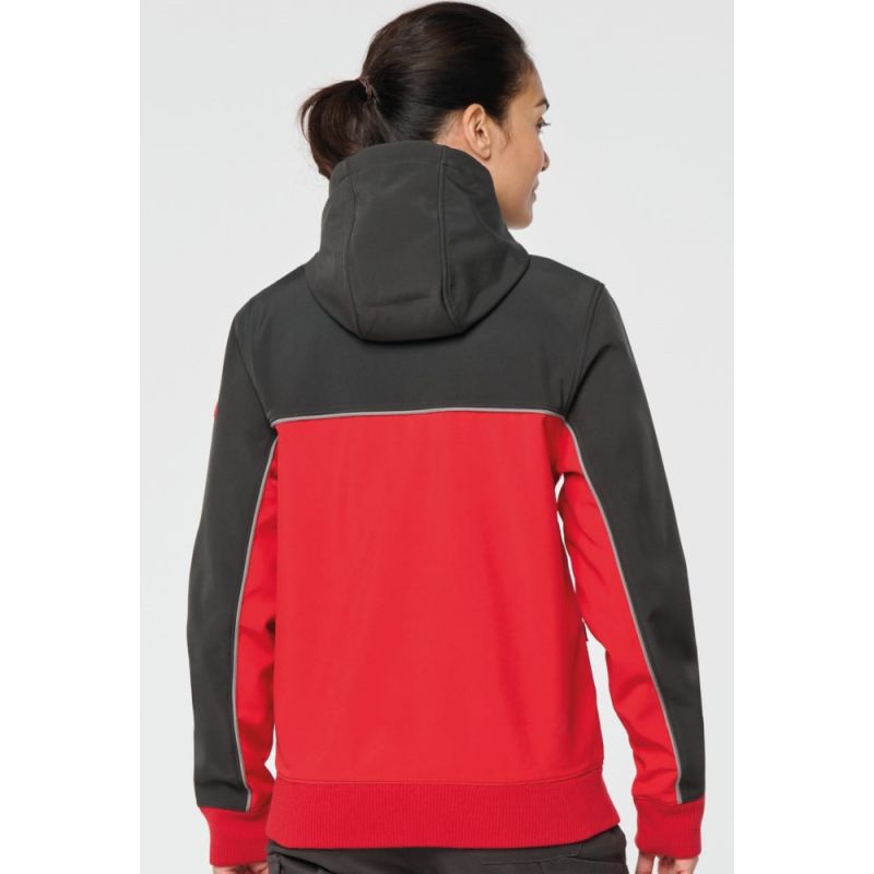 Veste softshell 3 couches bicolore BIONIC-FINISH ECO anti-froid à capuche, 300 g/m²