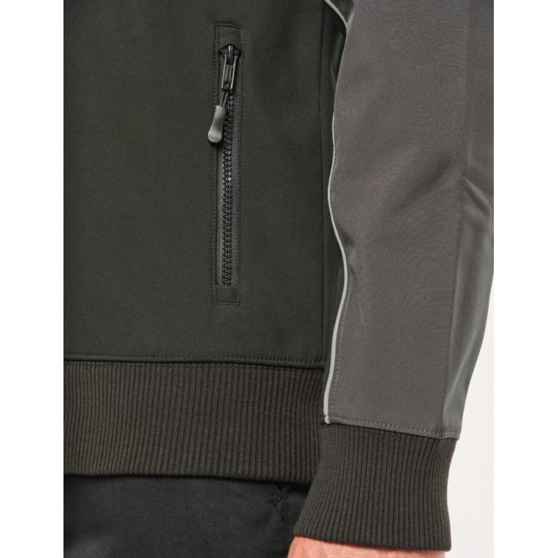 Veste softshell 3 couches bicolore BIONIC-FINISH ECO anti-froid à capuche, 300 g/m²