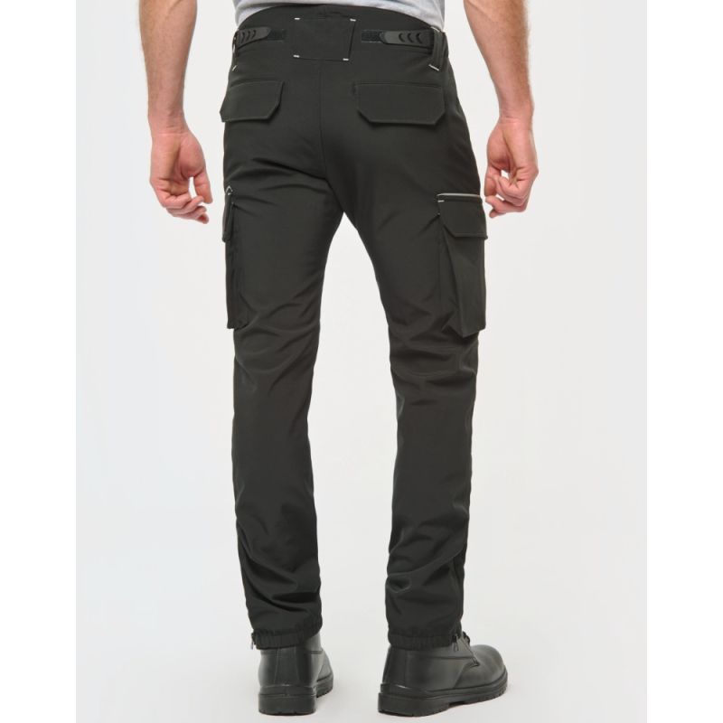 Pantalon softshell 3 couches coupe-vent, respirant et imperméable, 300 g/m²