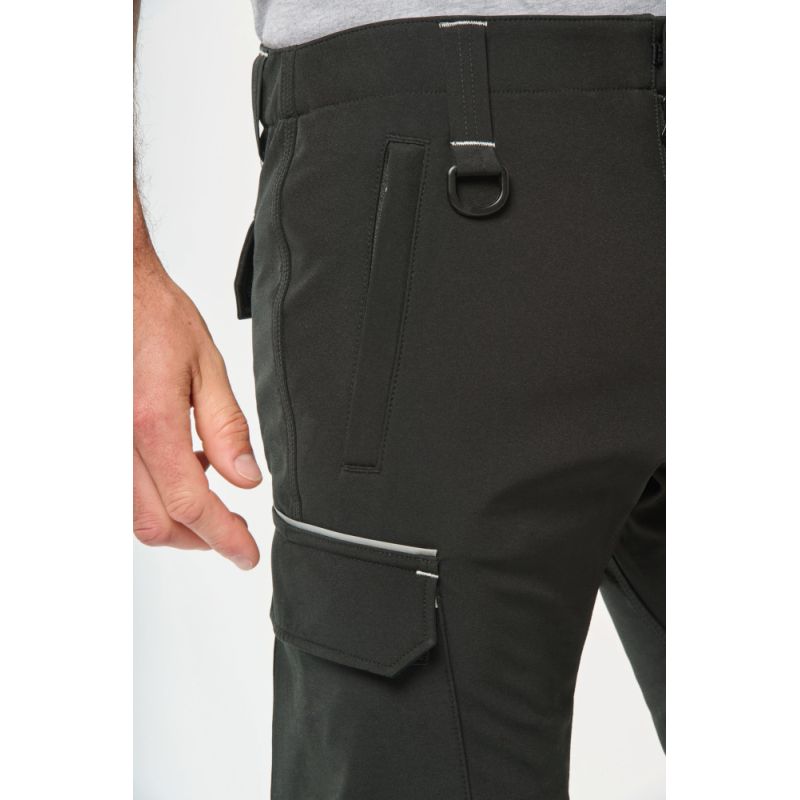 Pantalon softshell 3 couches coupe-vent, respirant et imperméable, 300 g/m²
