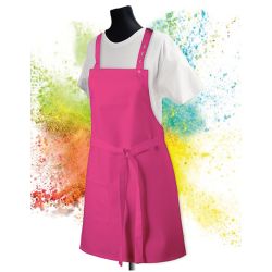 Tablier à bavette enfant en polyester et coton avec poche, 220 g/m²