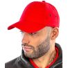 Casquette 6 panneaux en coton doux, ajustable avec une boucle en métal poli, 225 g/m²