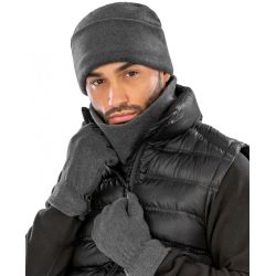 Ensemble d'accessoires polaire chaud, bonnet, gants et cache-col, 200 g/m²