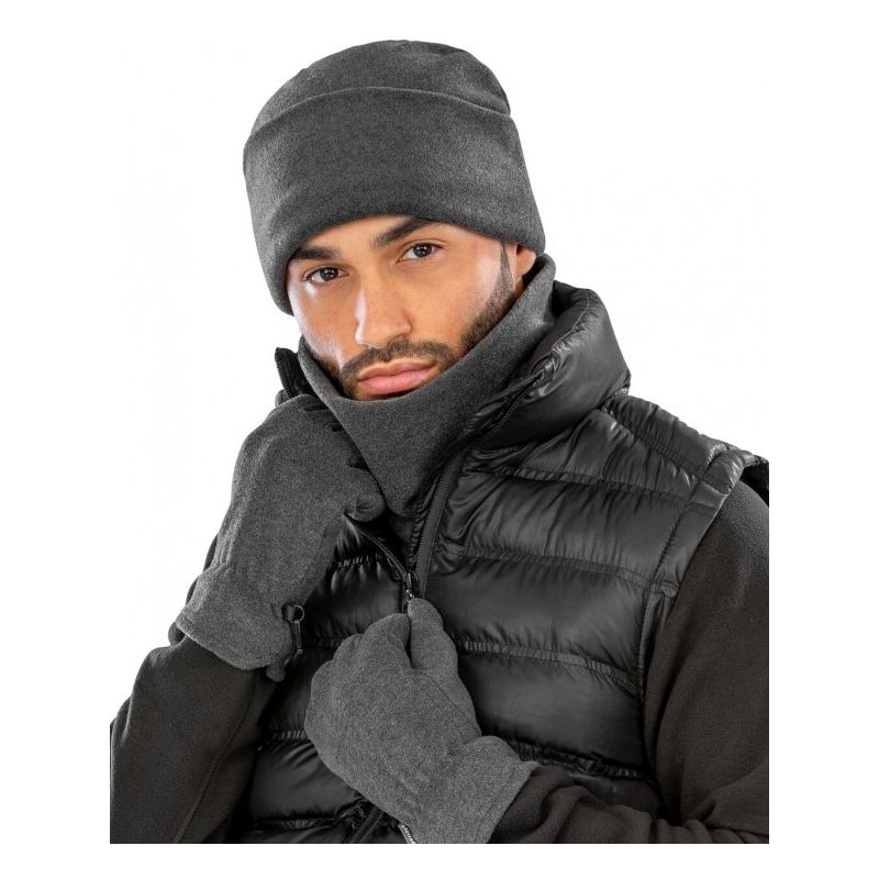 Ensemble d'accessoires polaire chaud, bonnet, gants et cache-col, 200 g/m²