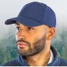 Casquette baseball en polyester recyclé, 6 panneaux, profil bas, 210 g/m²