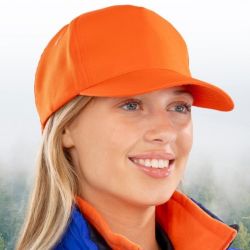 Casquette baseball en polyester recyclé, 5 panneaux, profil bas, 210 g/m²
