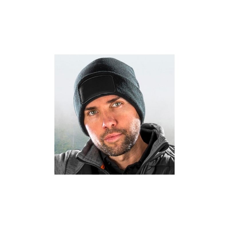 Bonnet Thinsulate recyclé doublé, rabat large avec zone de marquage en coton, 340 g/m²