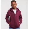 Sweat à capuche zippé enfant en coton, capuche doublée, fermeture zip YKK, 280 g/m²