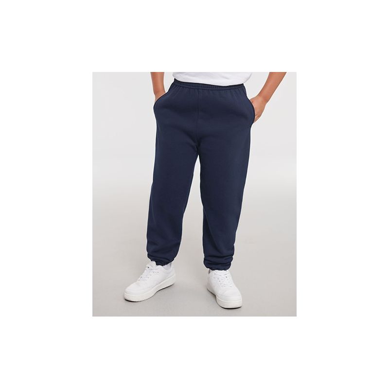 Pantalon de survêtement enfant, ceinture et chevilles élastiquées, poches, 295 g/m²