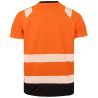 T-shirt haute visibilité en polyester recyclé respirant, bandes de sécurité imprimées, 155 g/m²
