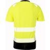 T-shirt haute visibilité en polyester recyclé respirant, bandes de sécurité imprimées, 155 g/m²