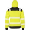 Sweat à capuche zippé YKK haute-visibilité recyclé, bandes de sécurité imprimées, 290 g/m²